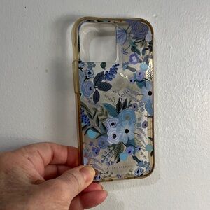 Phone case by Rifle Paper Co. blue phone case for Apple iPhone 13 mini.
